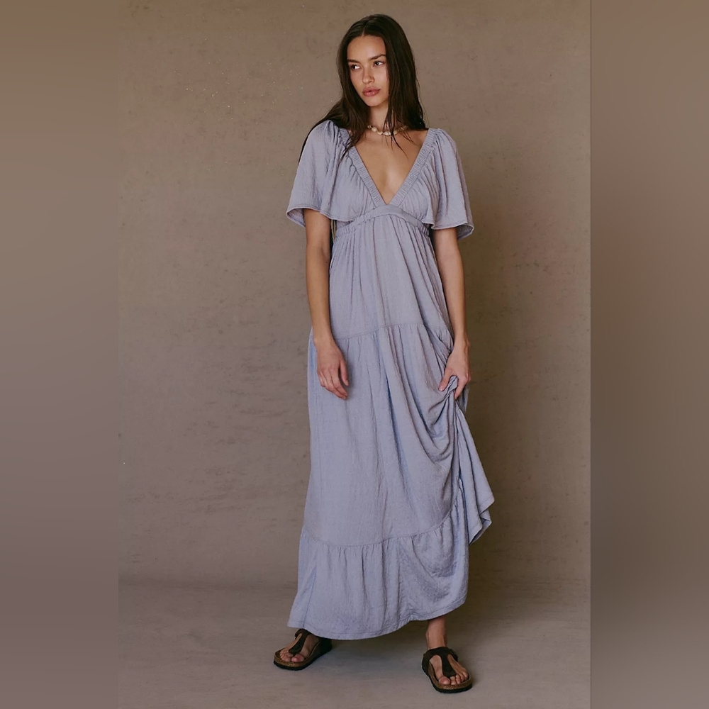 Elegant Blue Maxi Dress